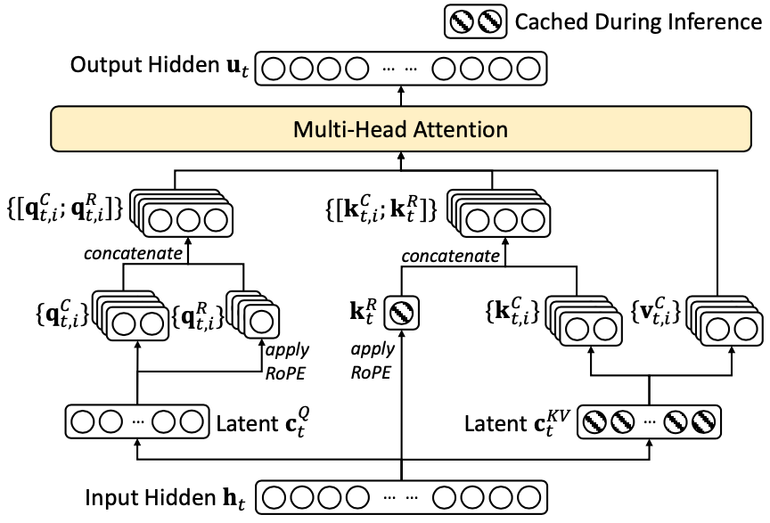 Architecture of MLA with decoupled RoPE